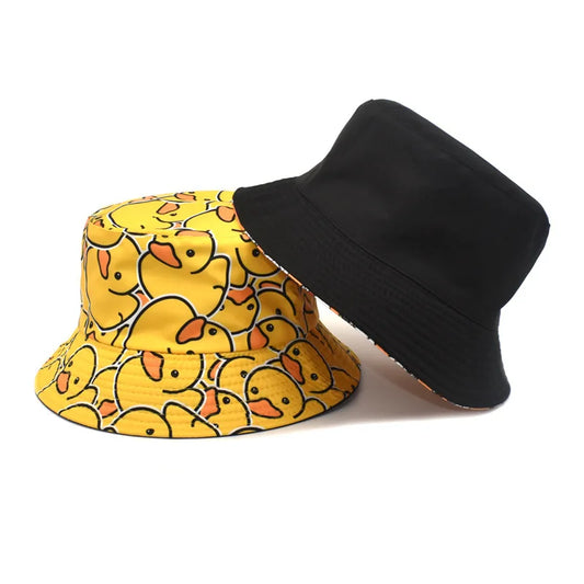 Unisex Double-Sided Bucket Hat Printed With Ducks