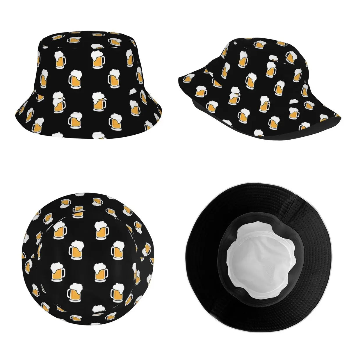 Unisex Trendy Bucket Hat With Beer Pattern