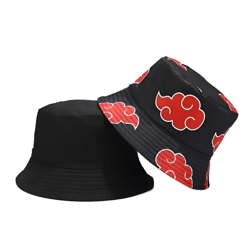 Unisex Red Cloud Anime Bucket Hat