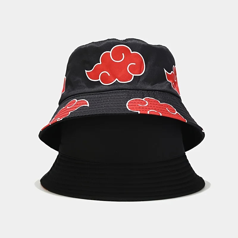 Unisex Red Cloud Anime Bucket Hat