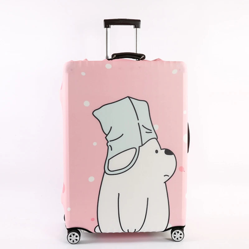 Protective Suitcases Covers With Bear Pattern