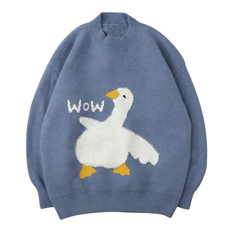 Unisex Oversize Knitted Duck Sweater