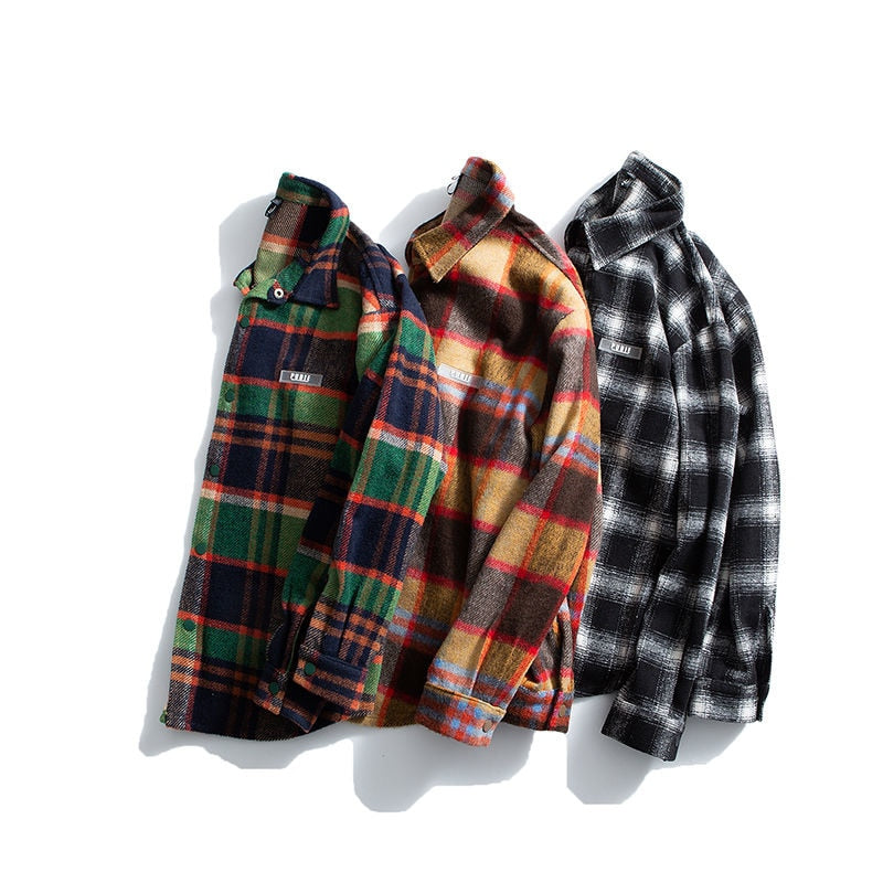 Man Warm Plaid Shirt