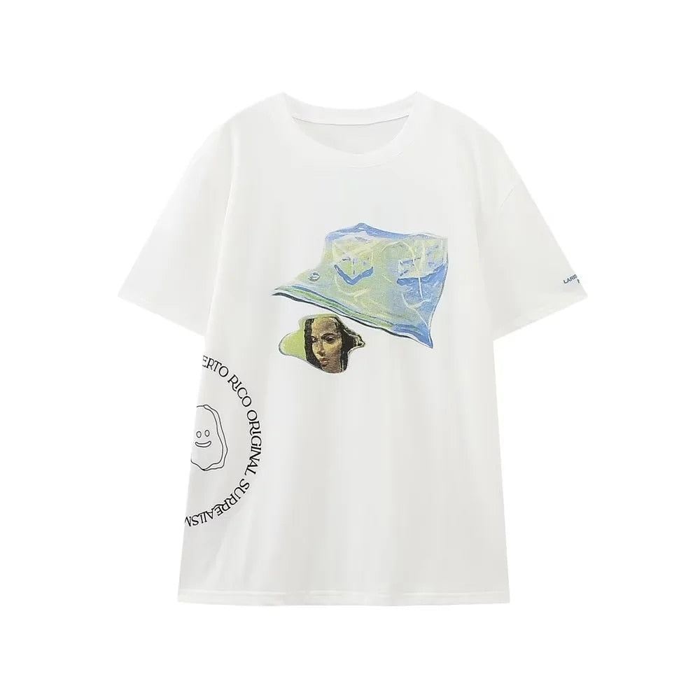 Woman Colourful Printed T-Shirt