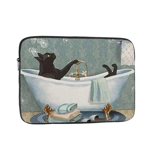 Laptop Case With Black Cat