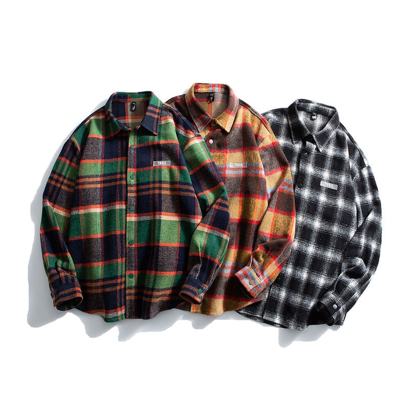 Man Warm Plaid Shirt