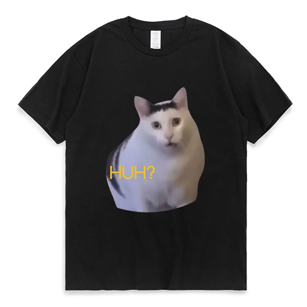 Unisex T-Shirt With HUH Meme Cat